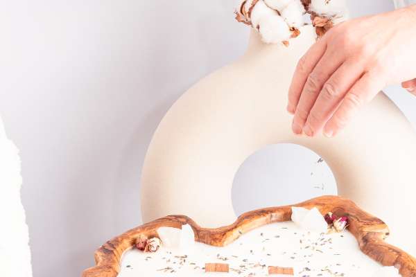 Wavy dough bowl Bergkristal en rozen - Afbeelding 2