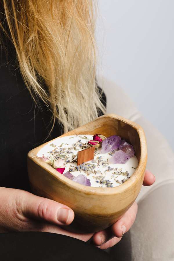 Wavy dough bowl - Amethist en rode- en roze rozen - Afbeelding 6