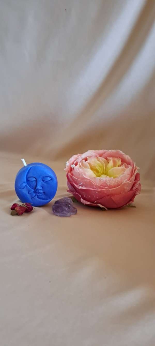 Moonshine candle - Chakra kleur indigo derde oogchakra - Afbeelding 2