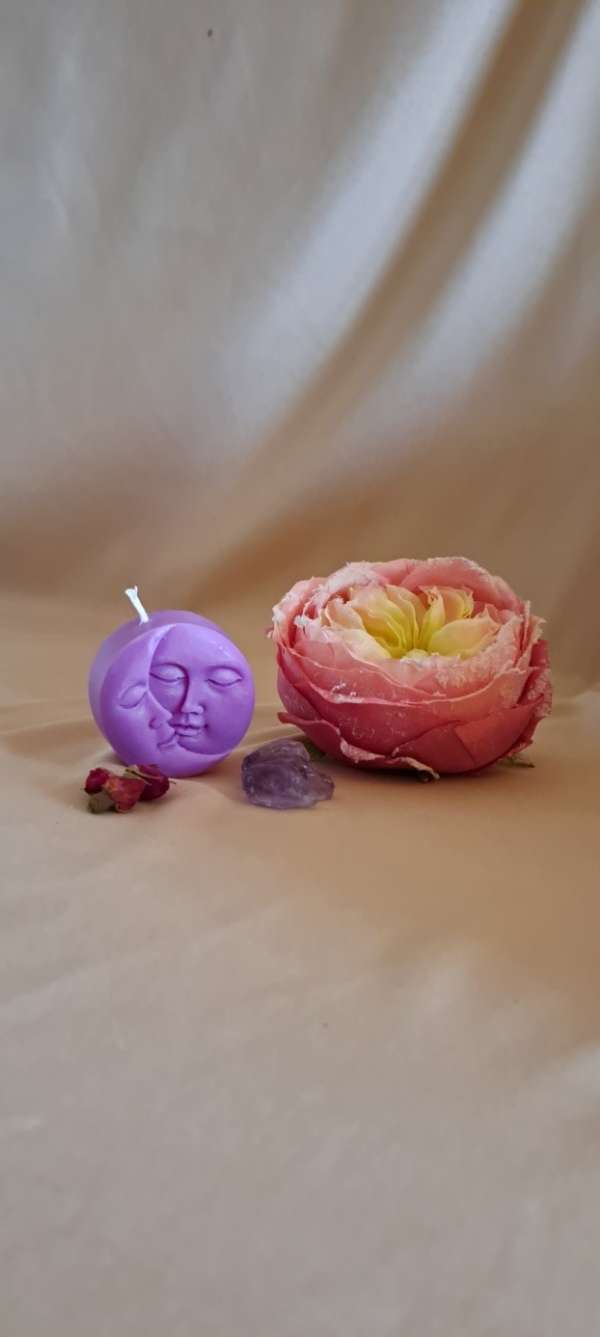 Moonshine candle - Chakra kleur violet kruinchakra - Afbeelding 2