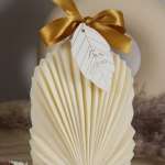 Ribbel palm leaf ivoor kleur - Afbeelding 2