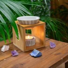 Luxe Aromabrander Bamboe Levensboom wit 2