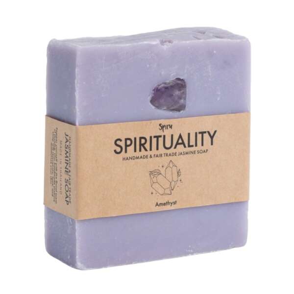 Edelsteen Zeep – Jasmijn & Amethist voor spiritualiteit   (100 gram) - Afbeelding 2