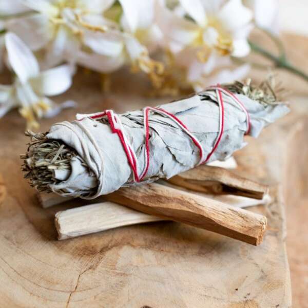 Witte Salie & Rozemarijn Smudge Stick (ca. 8 – 10 cm) - Afbeelding 4