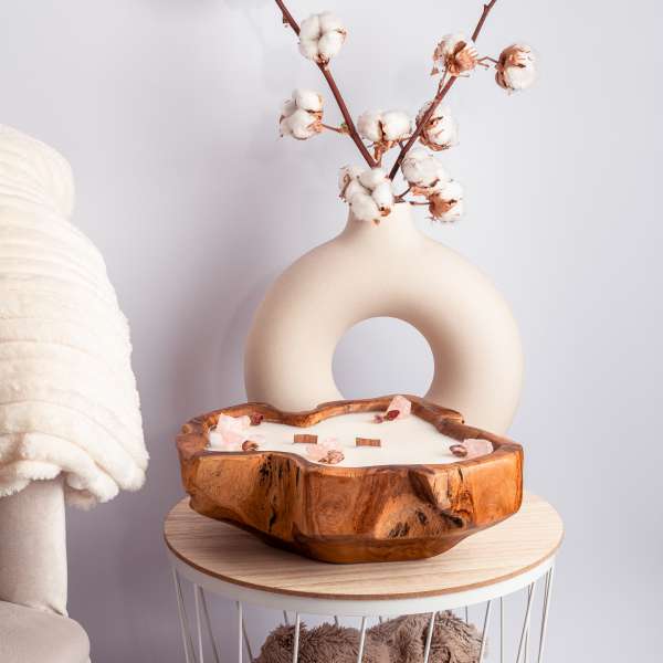 The bigger the better dough bowl met rozenkwarts en rozen