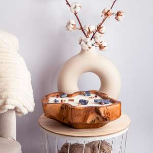 The bigger the better dough bowl met Lapis Lazuli en rozen
