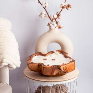 The bigger the better dough bowl met seleniet, en rozen
