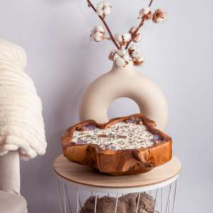 The bigger the better dough bowl met amethist, lavendel en rozen