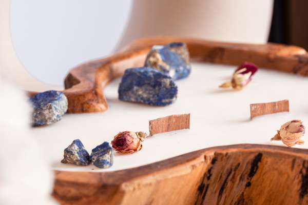Wavy dough bowl lapis lazuli, lavendel en rozen - Afbeelding 3
