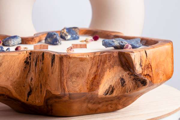 Wavy dough bowl Lapis Lazuli en rozen - Afbeelding 4