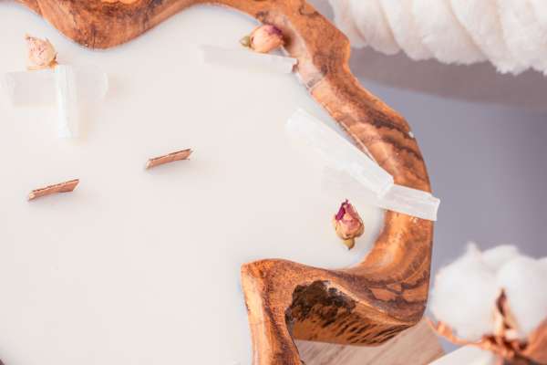The bigger the better dough bowl met seleniet, en rozen - Afbeelding 3