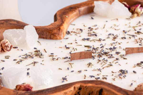 Kano dough bowl Bergkristal, lavendel en rozen - Afbeelding 3