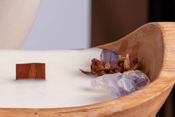 Wavy dough bowl - Amethist en rode- en roze rozen - Afbeelding 3