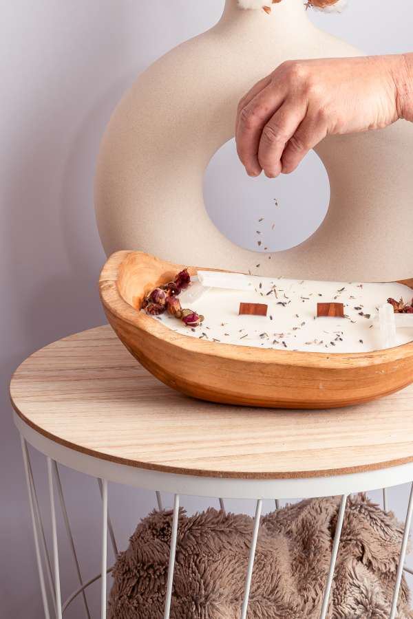 Wavy dough bowl Seleniet, lavendel en rozen - Afbeelding 2