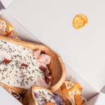 Glanzende witte cadeau box gevuld dough bowl kaarsen met edelstenen - Afbeelding 4