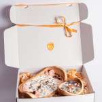 Glanzende witte cadeau box gevuld dough bowl kaarsen met edelstenen - Afbeelding 7