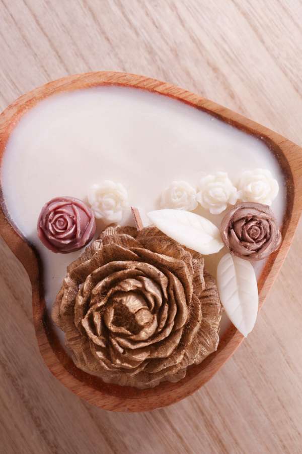 Hartvormige dough bowl met bloemen - Afbeelding 4