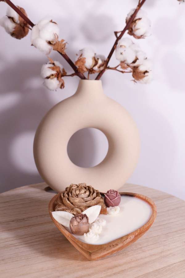 Hartvormige dough bowl met bloemen - Afbeelding 5