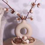 Ovale Dough bowl met bloemen gemaakt van smelt wax - Afbeelding 4