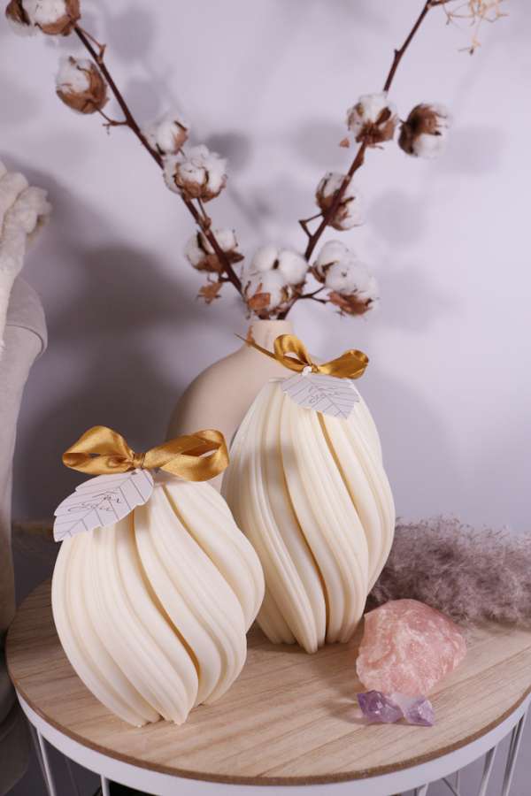 Klassieke grote Swirl kaars - Afbeelding 2