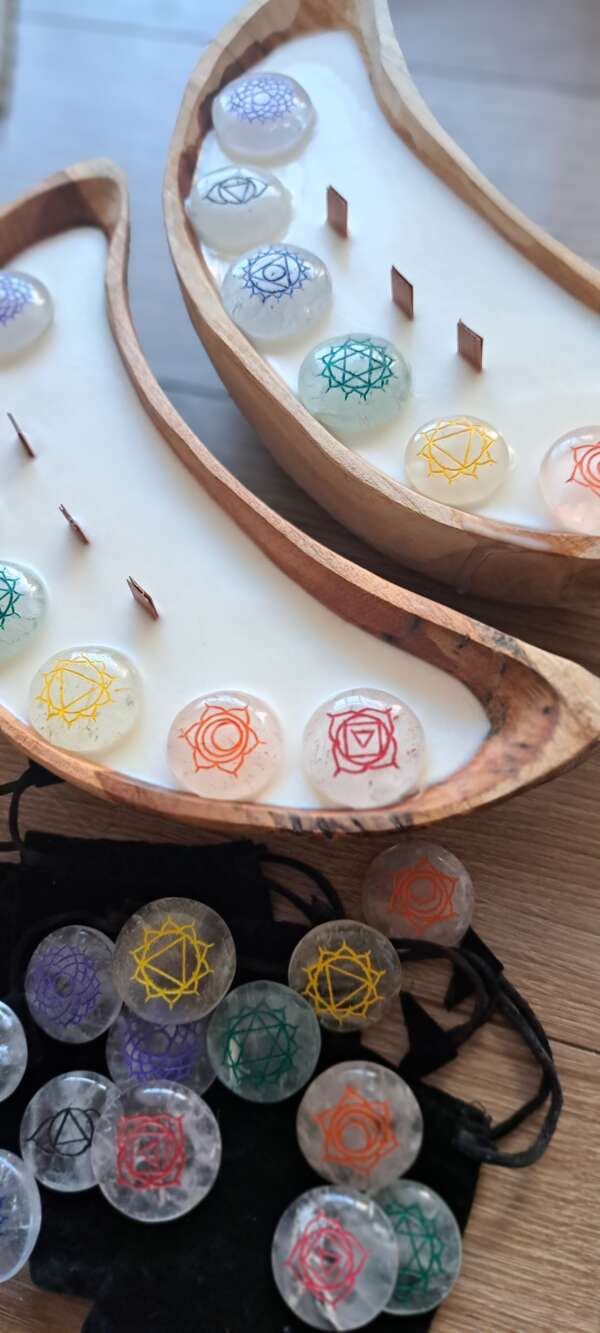 Bergkristal Chakra´s Moon dough bowl - Afbeelding 2