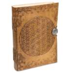 Leren notitieboek bloem des levens