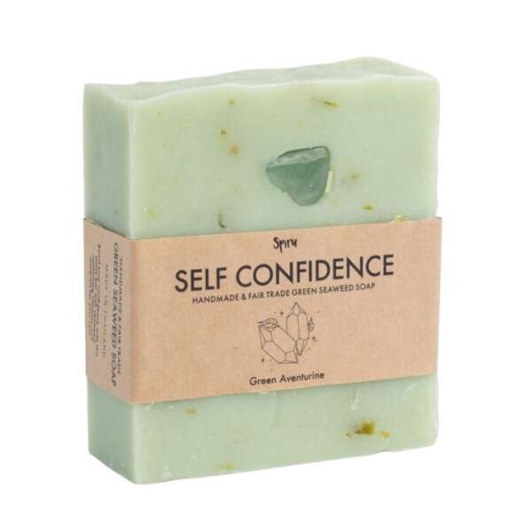 Edelsteen Zeep  Zeewier & Groene Aventurijn voor zelfvertrouwen (100 gram) - Afbeelding 2