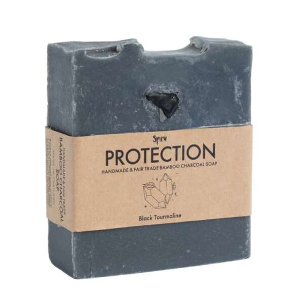 Edelsteen Zeep Bamboe-Houtskool & Zwarte Toermalijn – Bescherming (100 gram) - Afbeelding 2